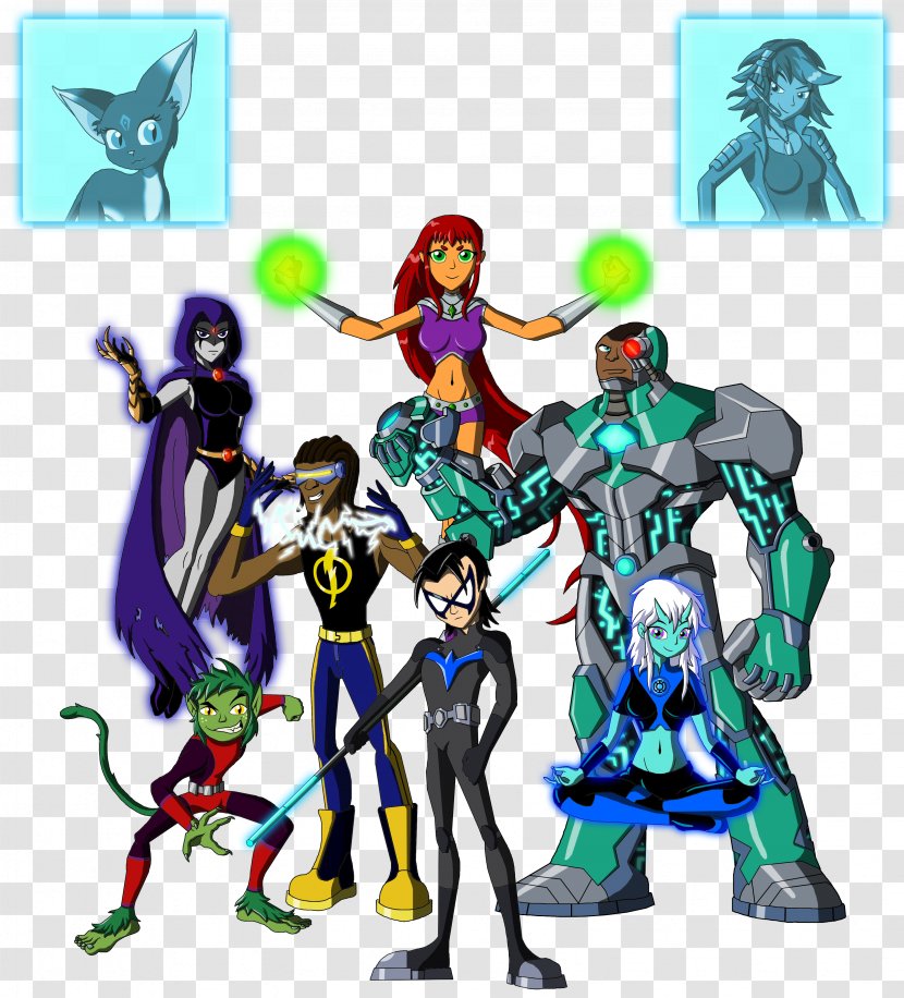 Raven Beast Boy Starfire Cartoon Teen Titans - Fiction Transparent PNG