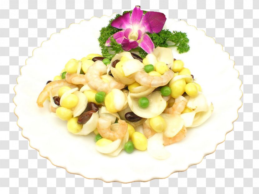 Vegetarian Cuisine Ginkgo Biloba Chinese Dish - Shrimp Fried Lily Transparent PNG