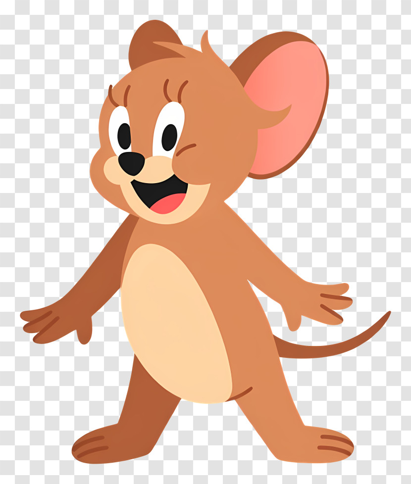 Jerry Mouse - Cute Brown Cartoon Mouse Transparent PNG