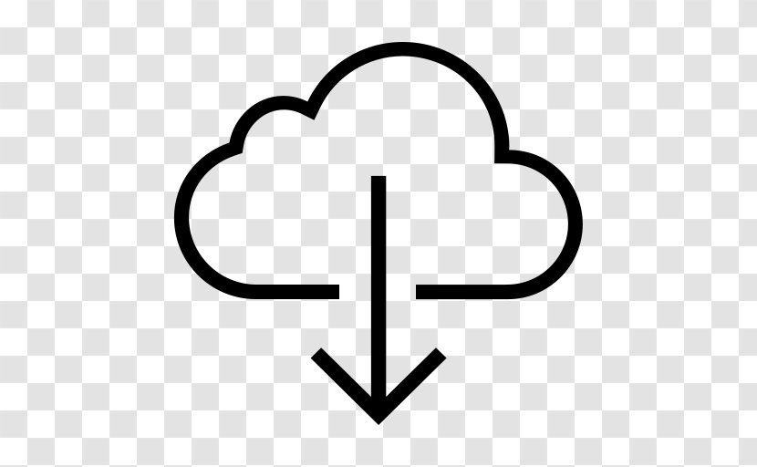 Cloud Computing Download - Black And White Transparent PNG