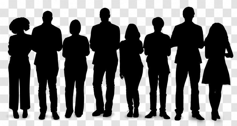 Social Group Human Behavior Businessperson Silhouette - Crowd Transparent PNG