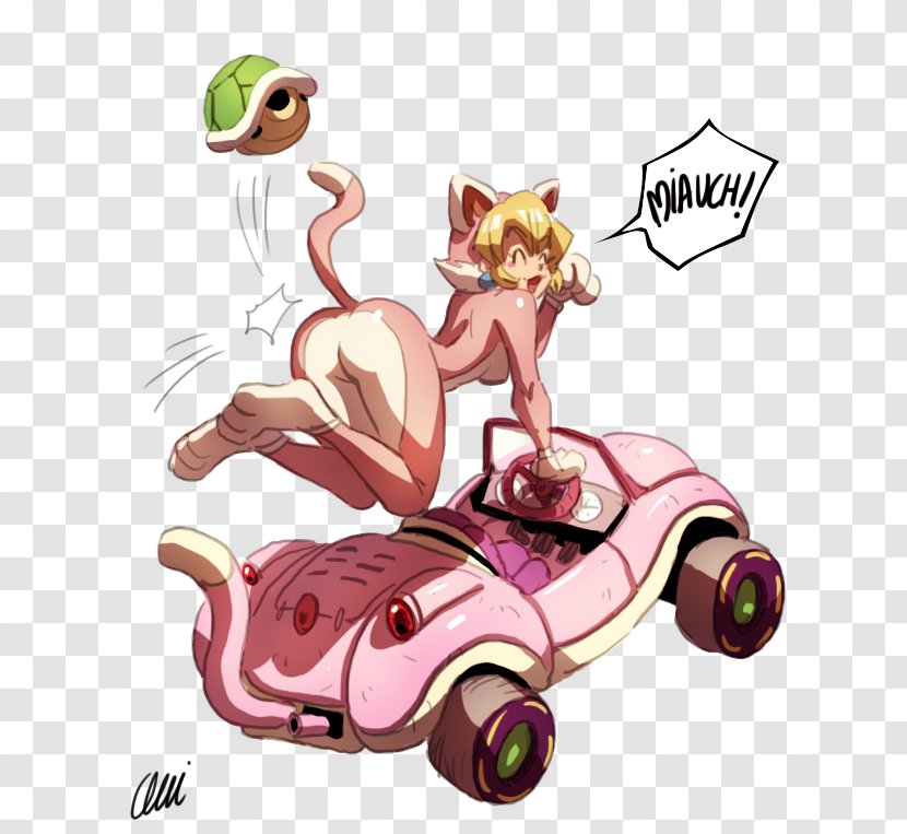 Princess Peach Mario Kart 8 Daisy Rosalina Cat - Fictional Character - The Big Imageboard Transparent PNG