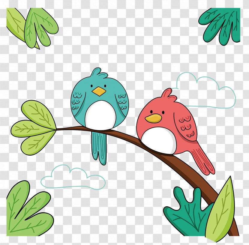 Bird - Fictional Character - Birds On The Branch Transparent PNG