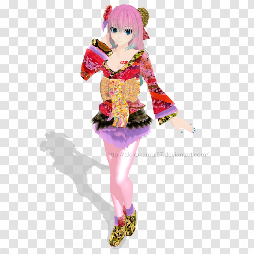 Kimono Megurine Luka Hello Kitty Clothing Yukata - Nekomura Iroha - Gachapoid Transparent PNG