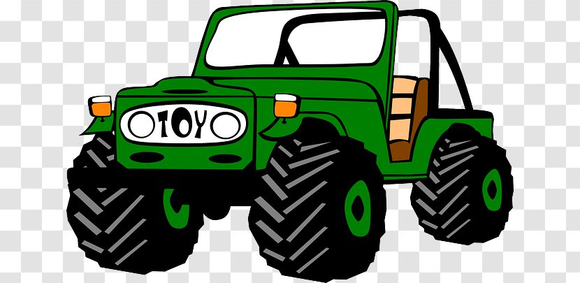 Jeep Willys MB Car Clip Art - Automotive Tire - Land Cartoon Transparent PNG