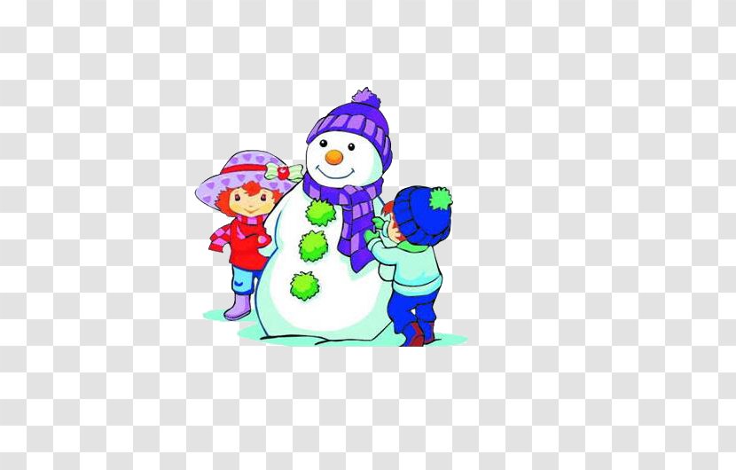 Child Snowman Cartoon Heap - Happy Winter Transparent PNG