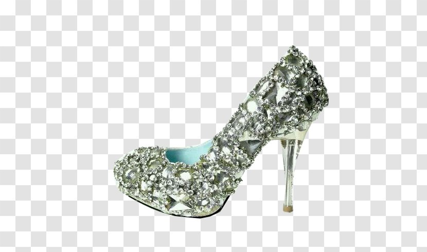 High-heeled Footwear Court Shoe Sequin Dress - Wedding - Crystal Diamond High Heels Transparent PNG