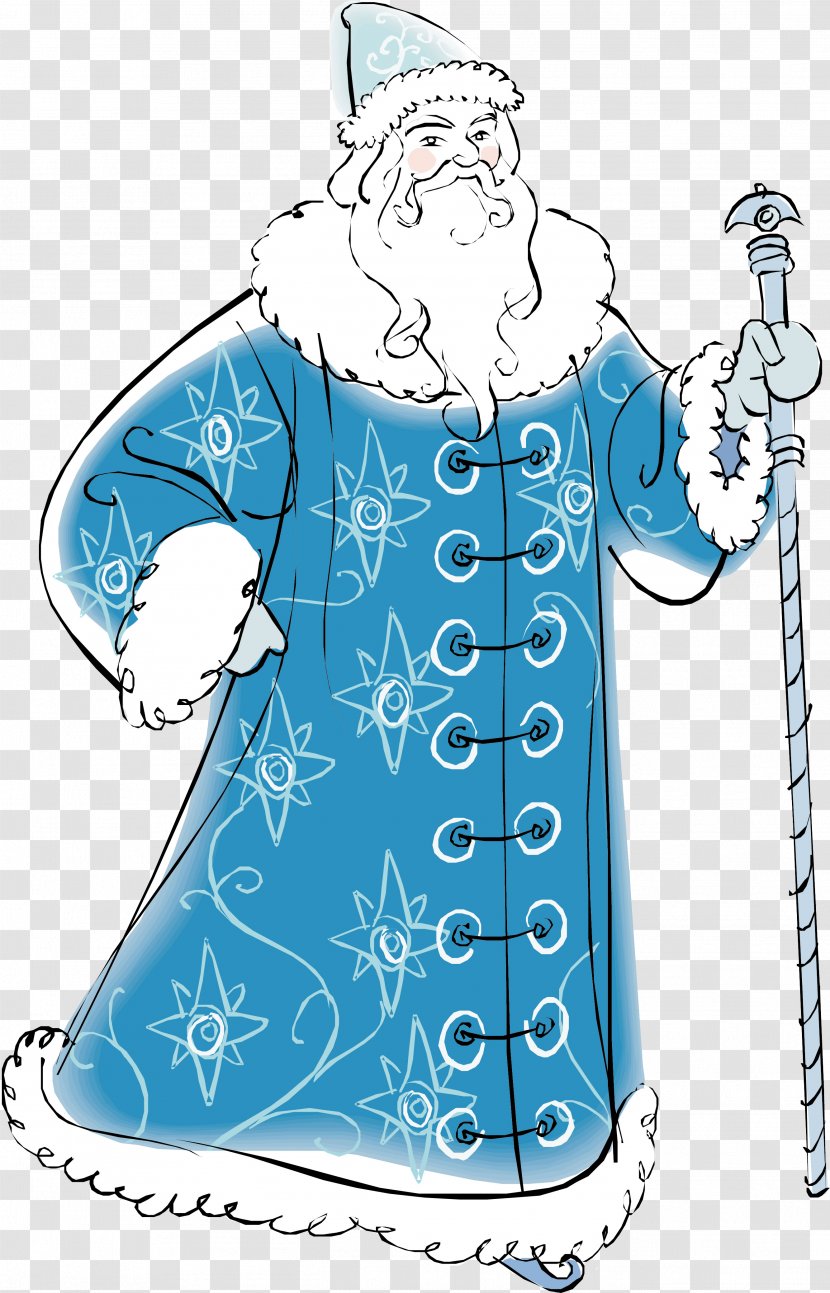 Ded Moroz Snegurochka Santa Claus Grandfather Clip Art - New Year Transparent PNG