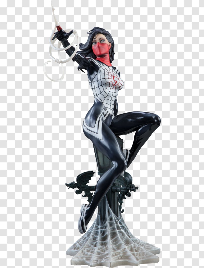 Spider-Man Spider-Verse Black Widow Silk Marvel Comics - Statue Transparent PNG