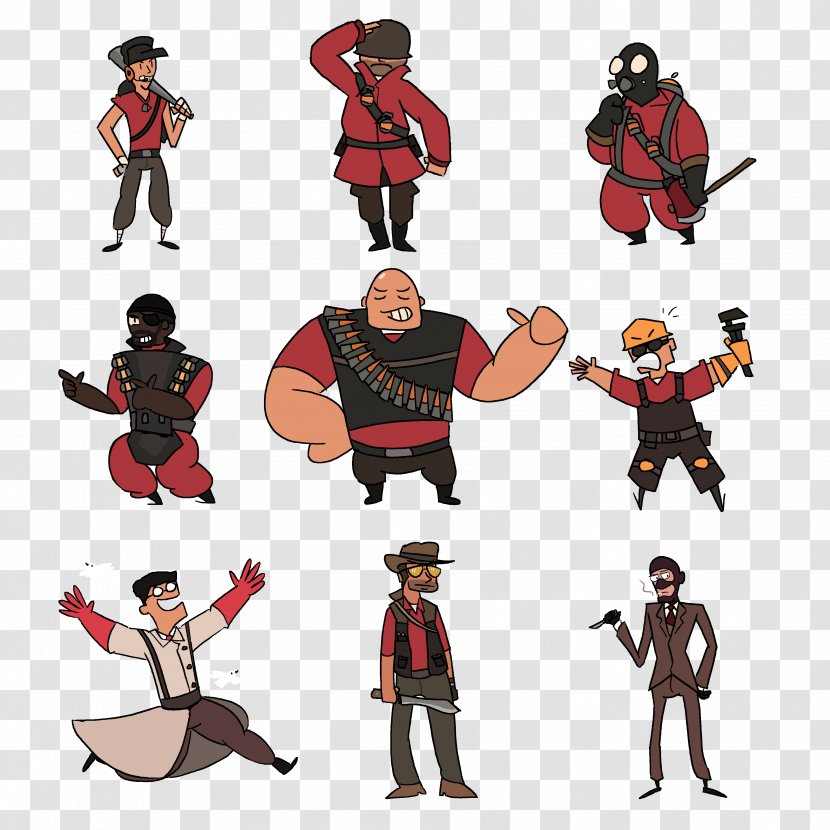 Team Fortress 2 Drawing Reddit Free-to-play Cartoon - Animation Costume Design Transparent PNG