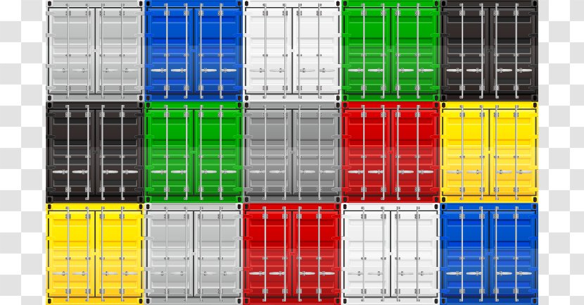 Cargo Rail Freight Transport - Intermodal Container - Vector Background Material Transparent PNG