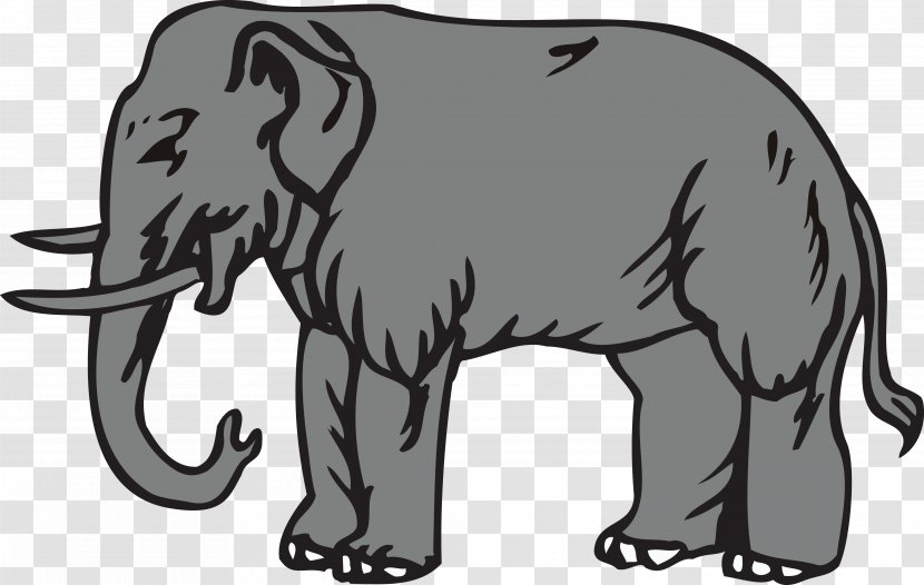 Indian Elephant African Clip Art - Carnivoran - Symbol Transparent PNG