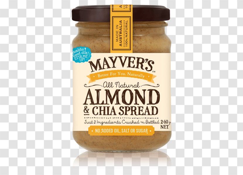 Organic Food Spread Almond Chia Seed - Butter - Peanut Transparent PNG