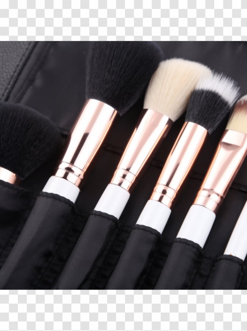 Makeup Brush Make-up Gold Børste - White - Colored Transparent PNG