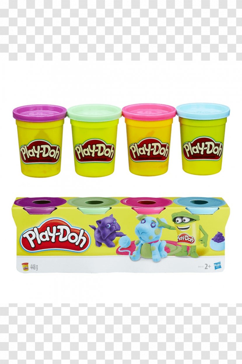 Play-Doh Classic Colours 4 Pack Play Doh Toy Hasbro - Junk Food Transparent PNG