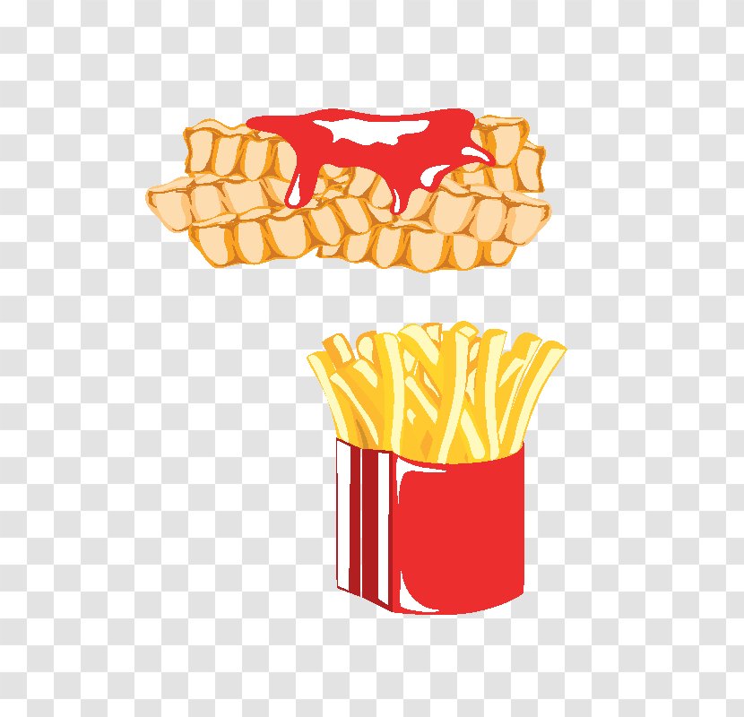 French Fries Fried Egg Fast Food Hamburger Waffle - Cookie - Creative Transparent PNG