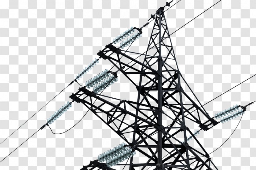 Electricity Transmission Tower Public Utility Overhead Power Line High Voltage - Electric Transparent PNG