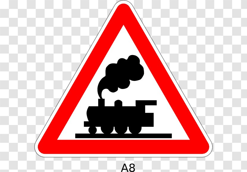 Rail Transport Train Level Crossing Clip Art - Road - Railroad Sign Transparent PNG