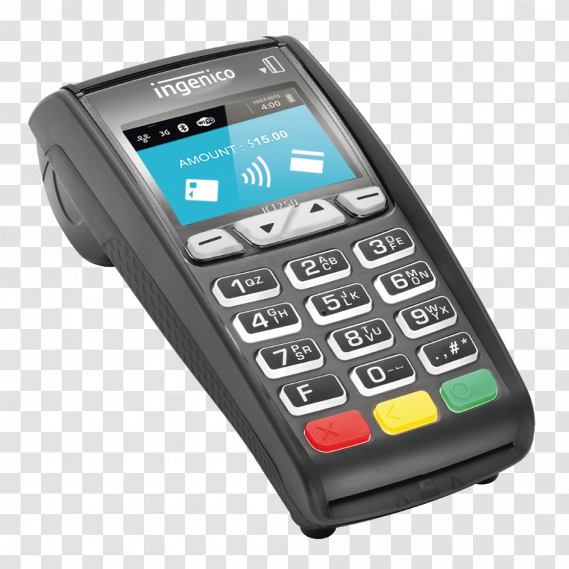 EMV Payment Terminal Contactless Point Of Sale Ingenico - Smart Card - ICT Transparent PNG