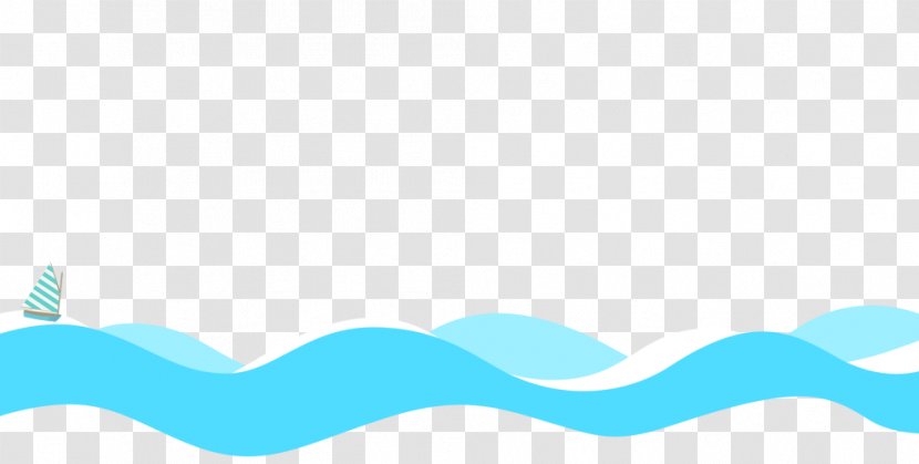 Blue Turquoise Sky Pattern - Wave Boat Transparent PNG