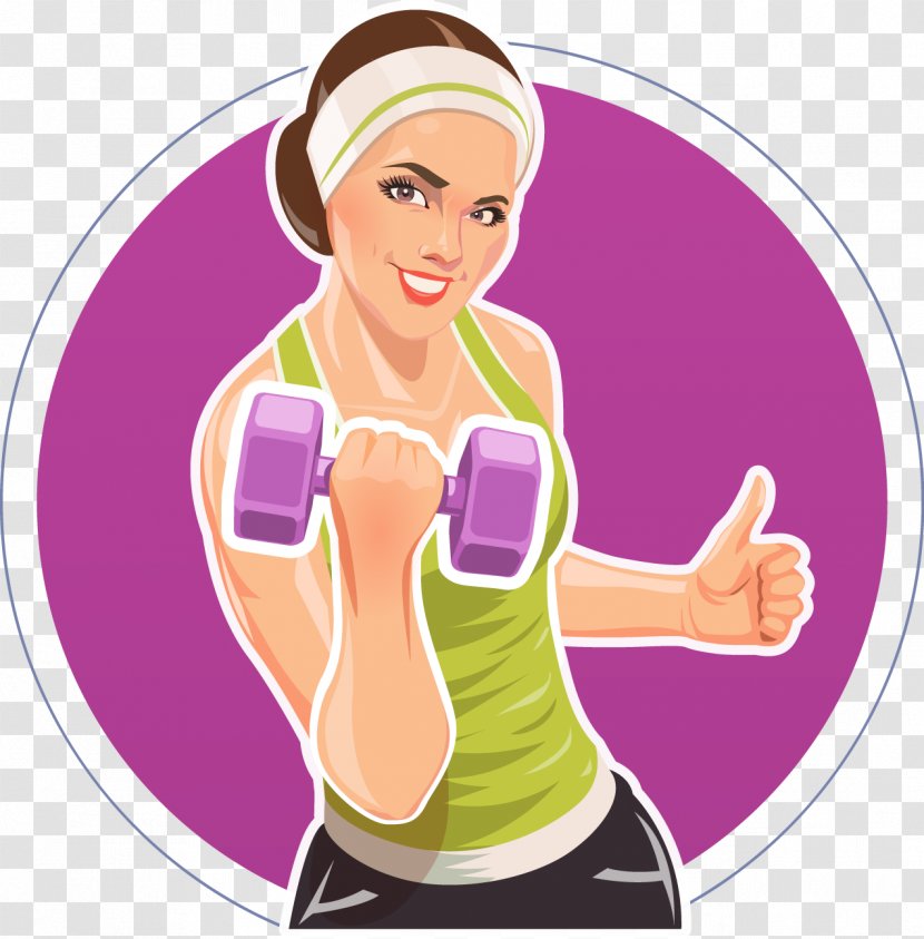 Dumbbell Physical Fitness Barbell Illustration - Heart - Female Daren Transparent PNG