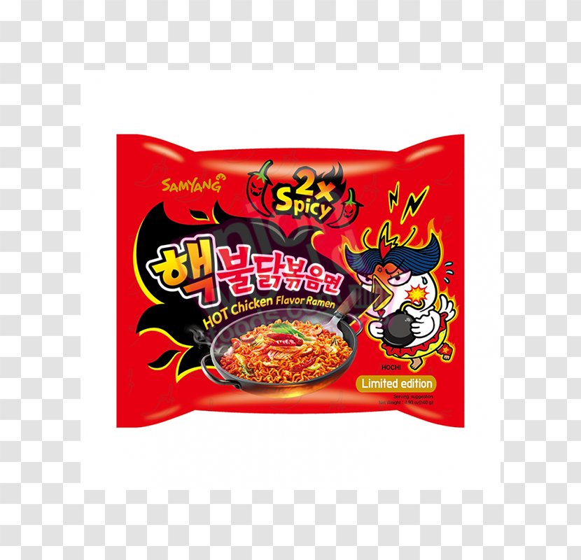 Instant Noodle Buldak Ramen Korean Cuisine Hot Chicken - Flavor Transparent PNG