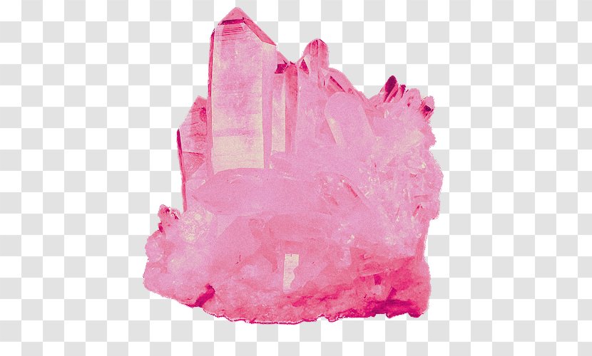 Rock Cartoon - Rose Quartz - Magenta Pink Transparent PNG