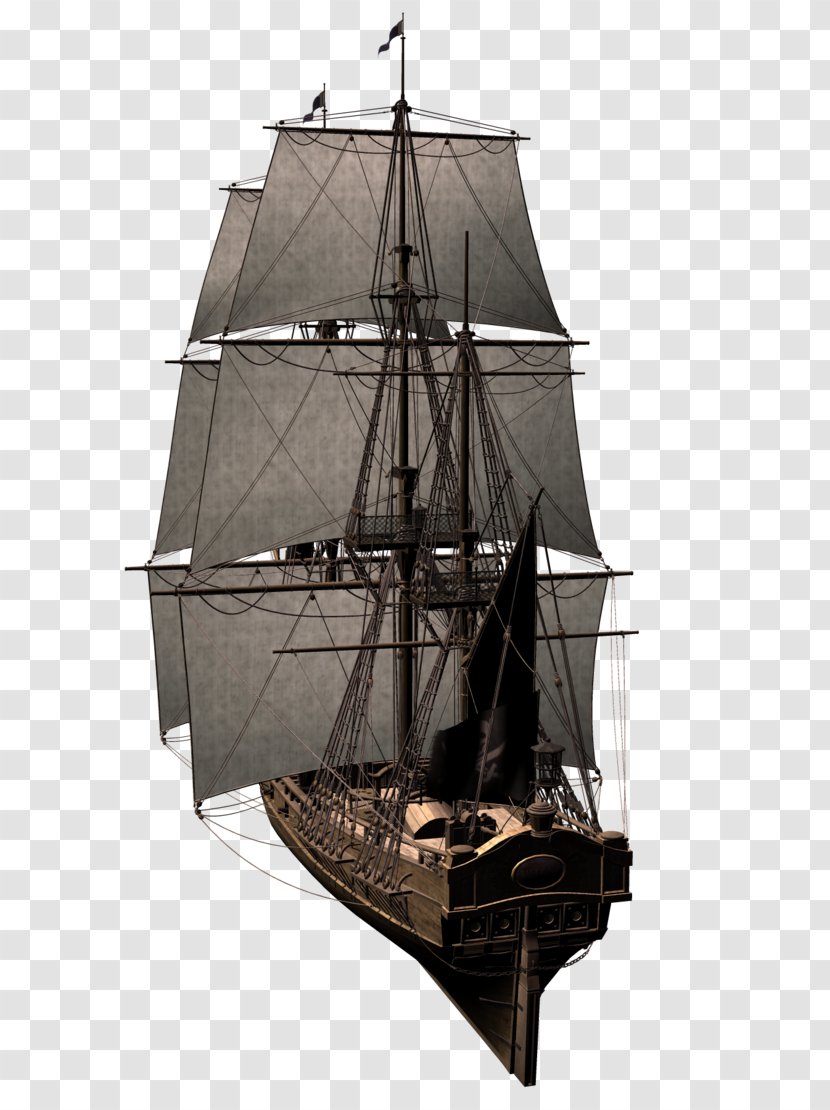 Sailing Ship Boat Tall Brigantine - Baltimore Clipper - Barriga Transparent PNG