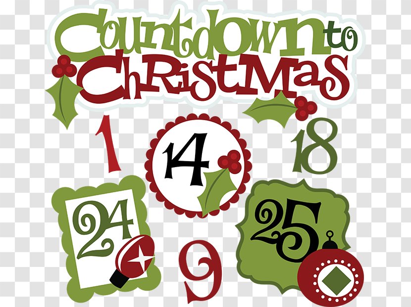Christmas Countdown Clip Art - Cliparts Transparent PNG