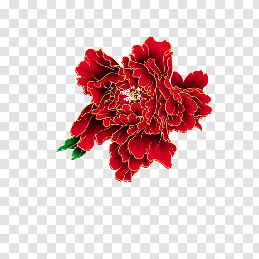 Chinese New Year Lunar Moutan Peony Transparent PNG