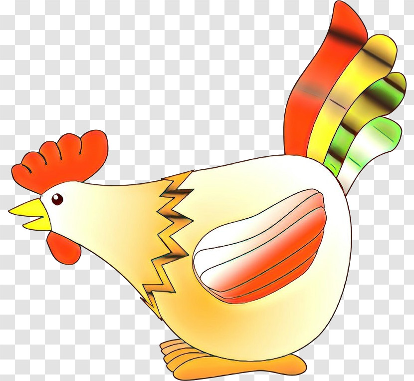 Rooster Cartoon Chicken Bird Beak Transparent PNG