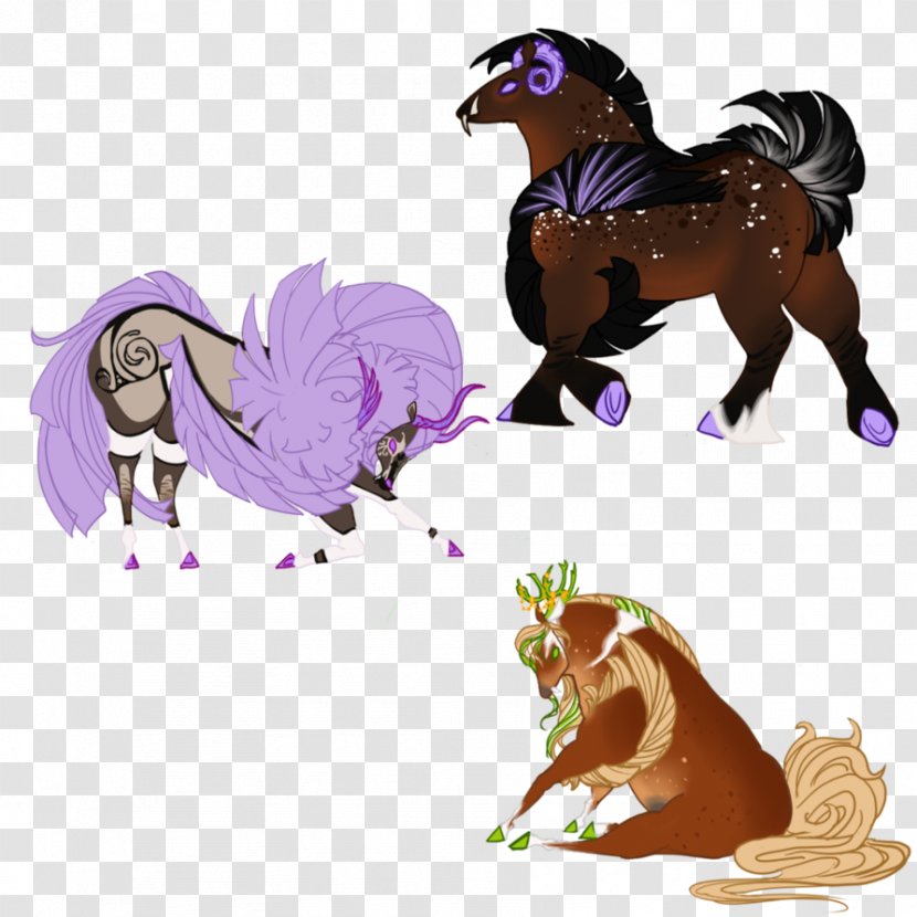 Mustang Stallion Chicken Rooster - Purple Transparent PNG
