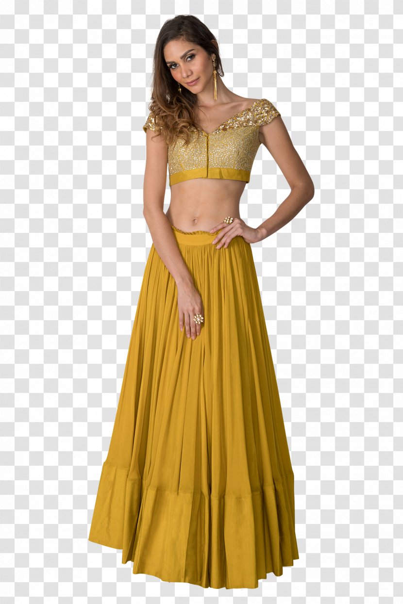 Choli Dress Lehenga Shoulder Blouse - Flower - Elegant Bridal Transparent PNG