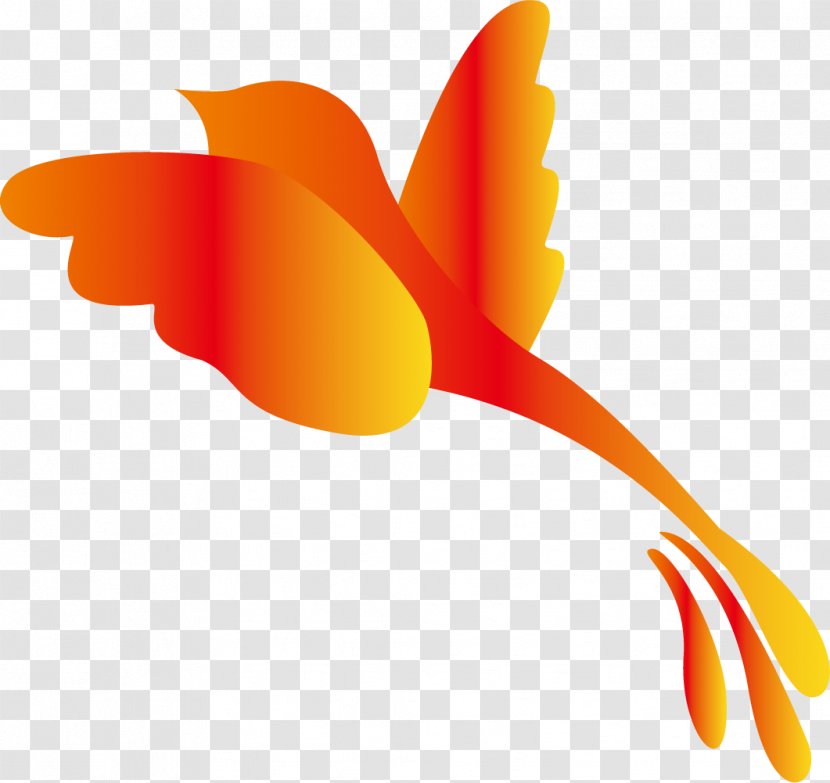 Bird Flight Goose Silhouette - Orange - Tail Wild Transparent PNG