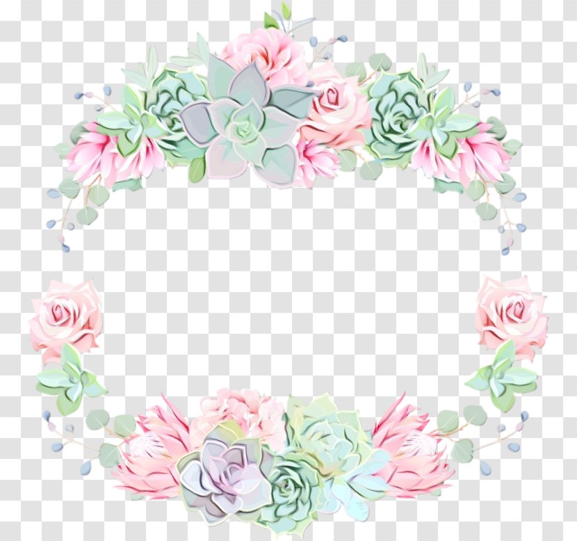 Pink Flower Frame - Plants - Rose Interior Design Transparent PNG