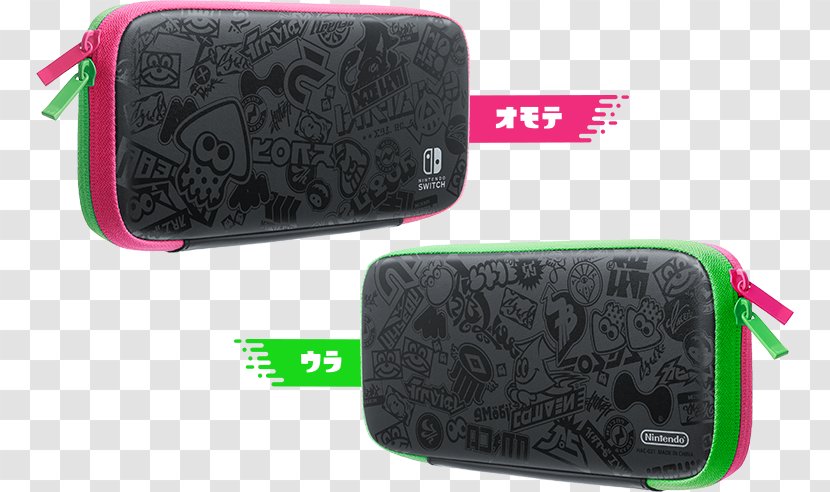 Splatoon 2 Nintendo Switch Pro Controller Joy-Con - Case - Pink Neon Word Transparent PNG