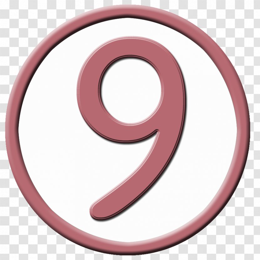 Circle Number Symbol - Disk - Nine Transparent PNG