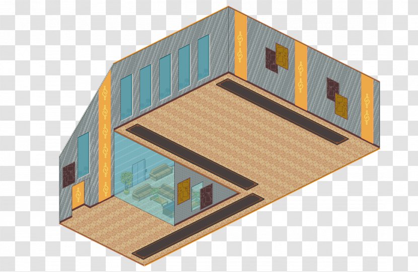 Habbo Room Point And Click Building Shed - Facade - Reception Transparent PNG