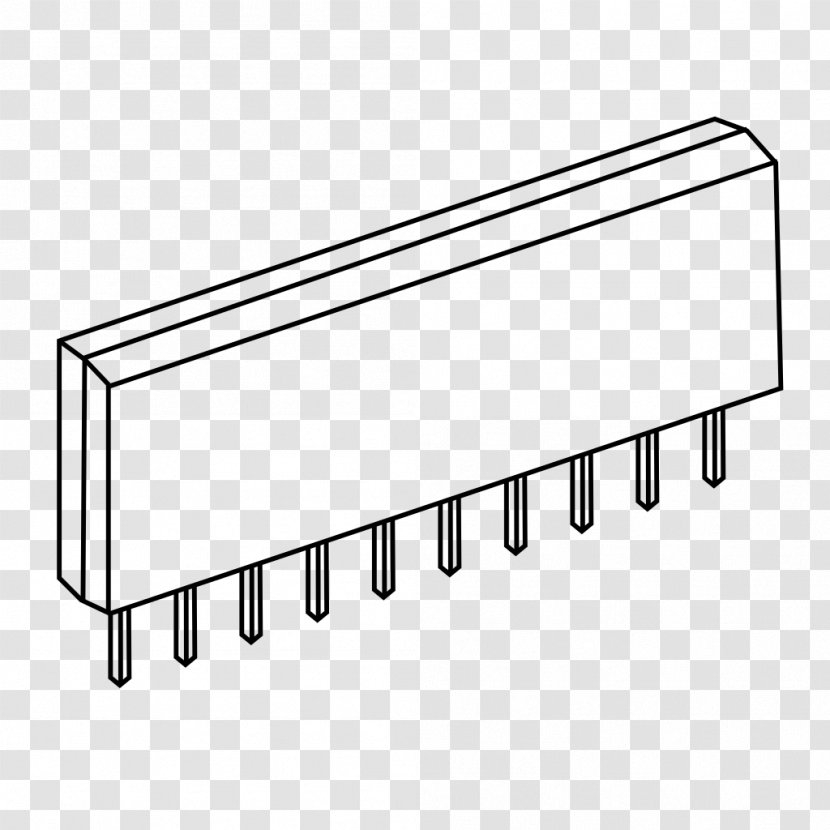 Electronic Circuit Single In-line Package Electronics Integrated Circuits & Chips Electrical Network - Inline Transparent PNG