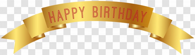 Birthday Clip Art - Product Design - Happy Gold Banner Transparent PNG