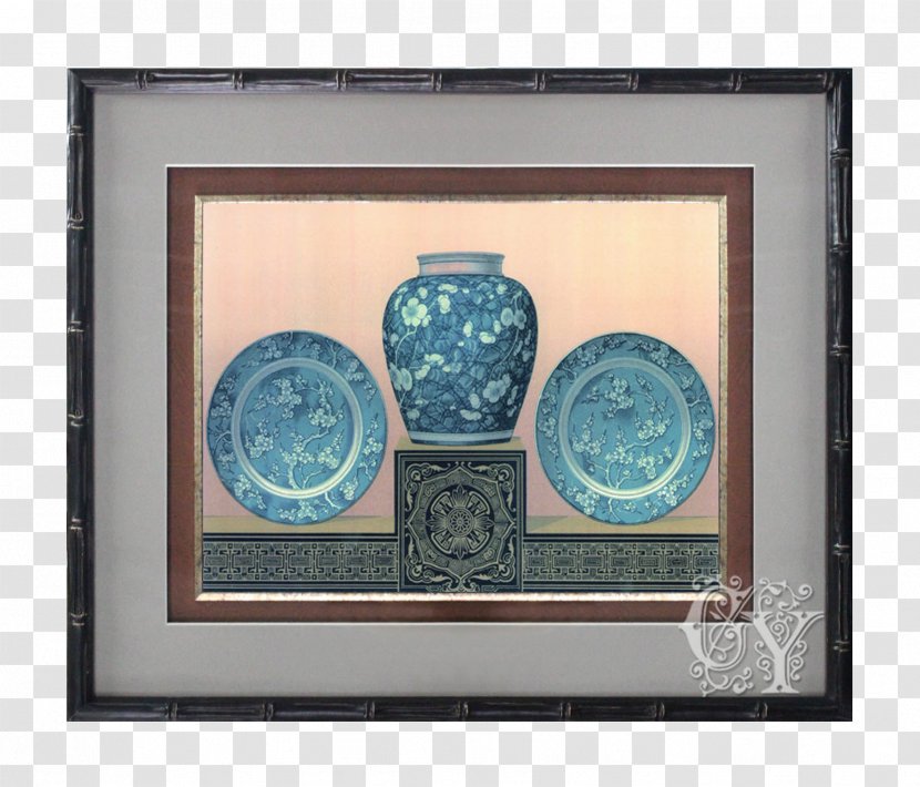 Mural Picture Frame Painting Blue And White Pottery - Classical Chinese Porcelain Jar Dish Transparent PNG