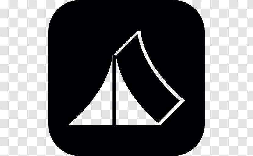 Tent Camping Campsite Recreation - Black And White Transparent PNG