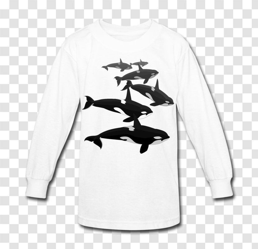 T-shirt Killer Whale Baby Orca Cetacea - White - Hunter Transparent PNG