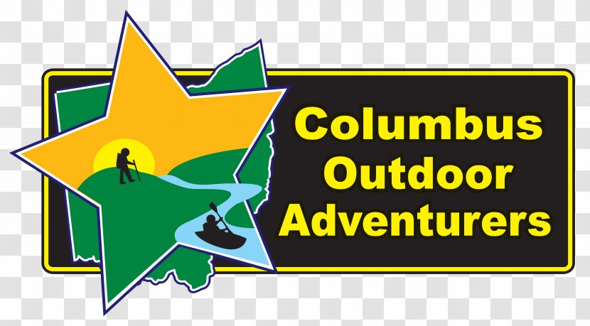 Columbus Outdoor Pursuits Recreation Logo Hiking Sport - Yellow - Volleyball Transparent PNG