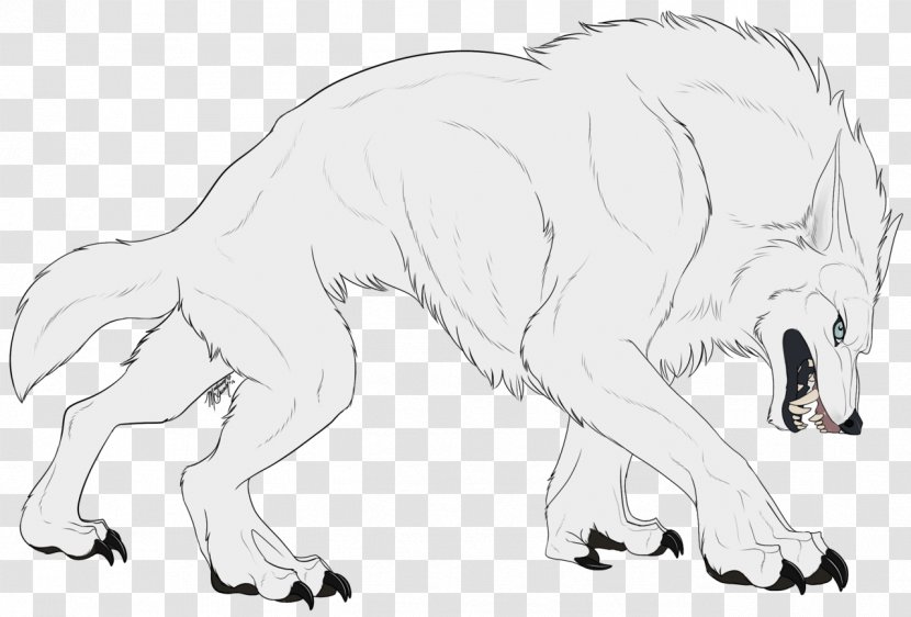 Drawing Line Art Monster DeviantArt - Werewolf Transparent PNG