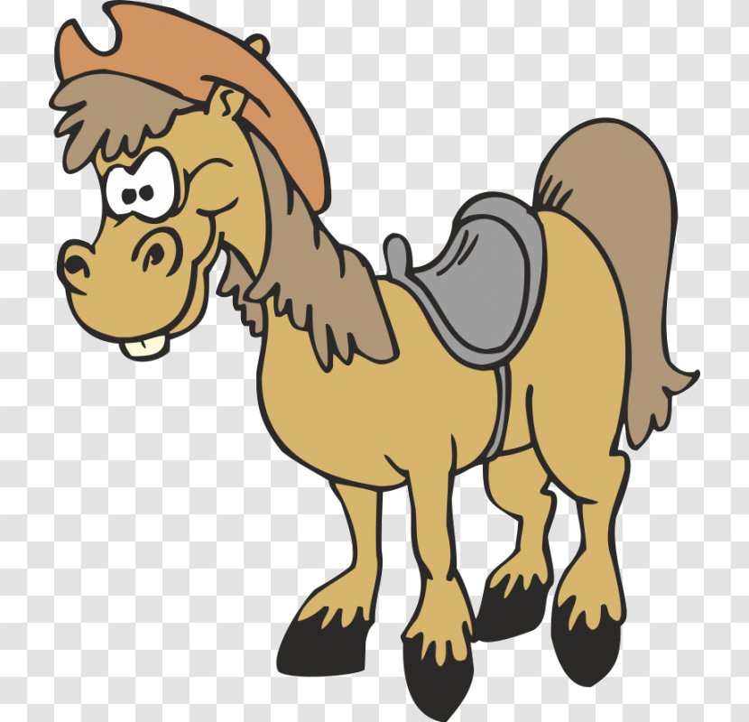 Horse Pony Cartoon Equestrian Clip Art - Cowboy Transparent PNG