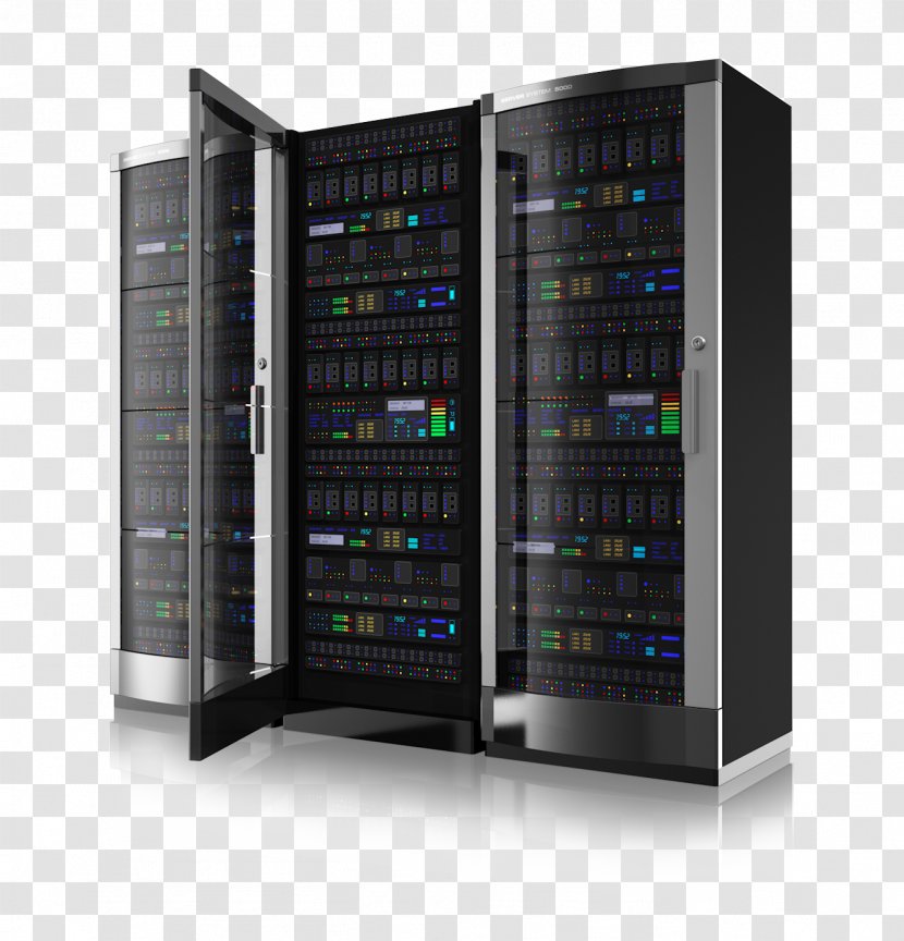 Computer Case Server 19-inch Rack Network Data Center - Room - Picture Transparent PNG