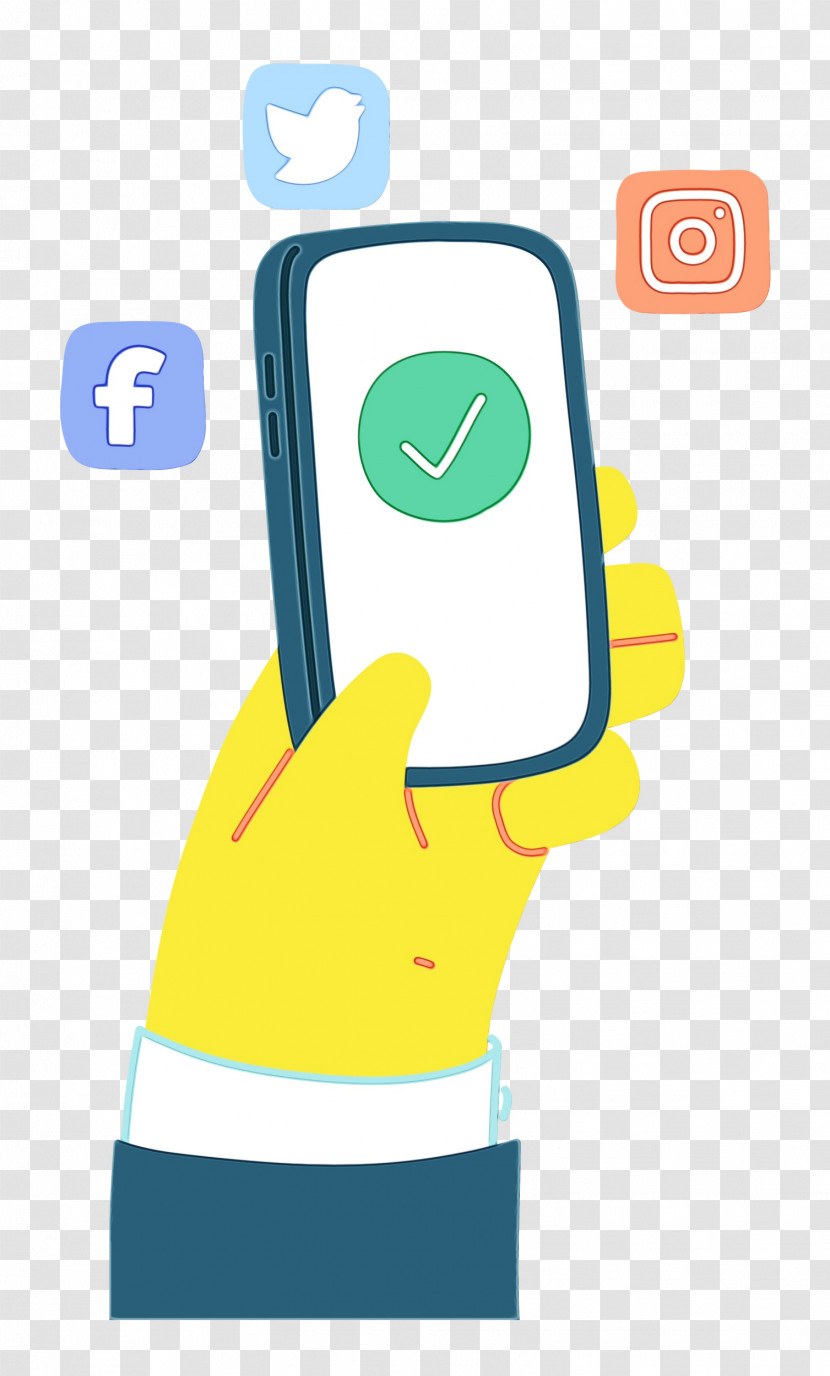 Cartoon Yellow Line Meter Headgear Transparent PNG