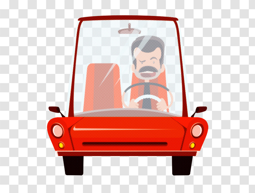 Red Cartoon Vehicle Compact Car Transparent PNG