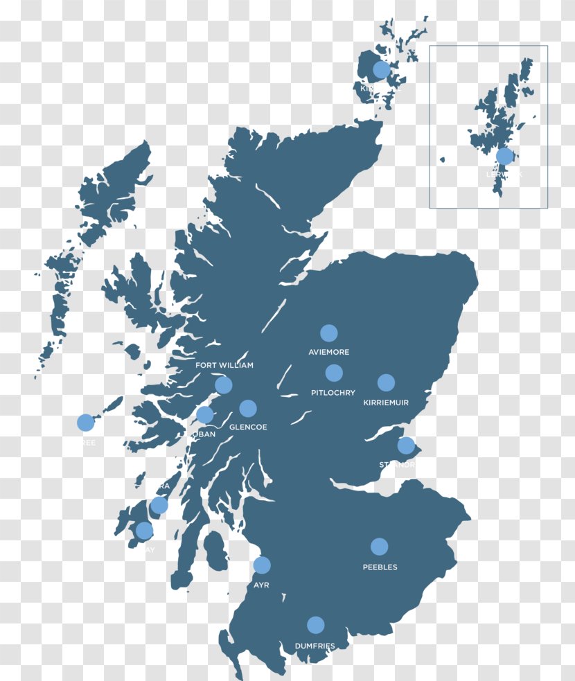 Scotland Vector Map - Coloring Book Transparent PNG